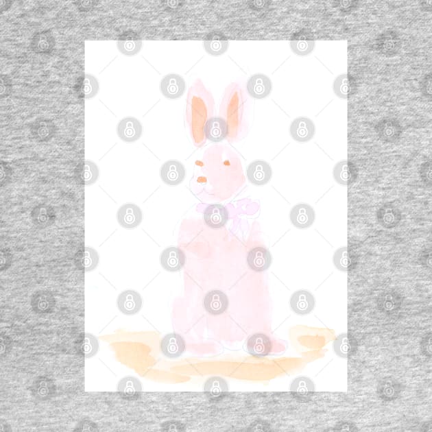 Easter, rabbit, bunny, animal, holiday, spring, happy, cute, painting, art, watercolor by grafinya